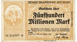 Frankfurt 500 Mil.Mark 18.10.1923 SS++-VZ