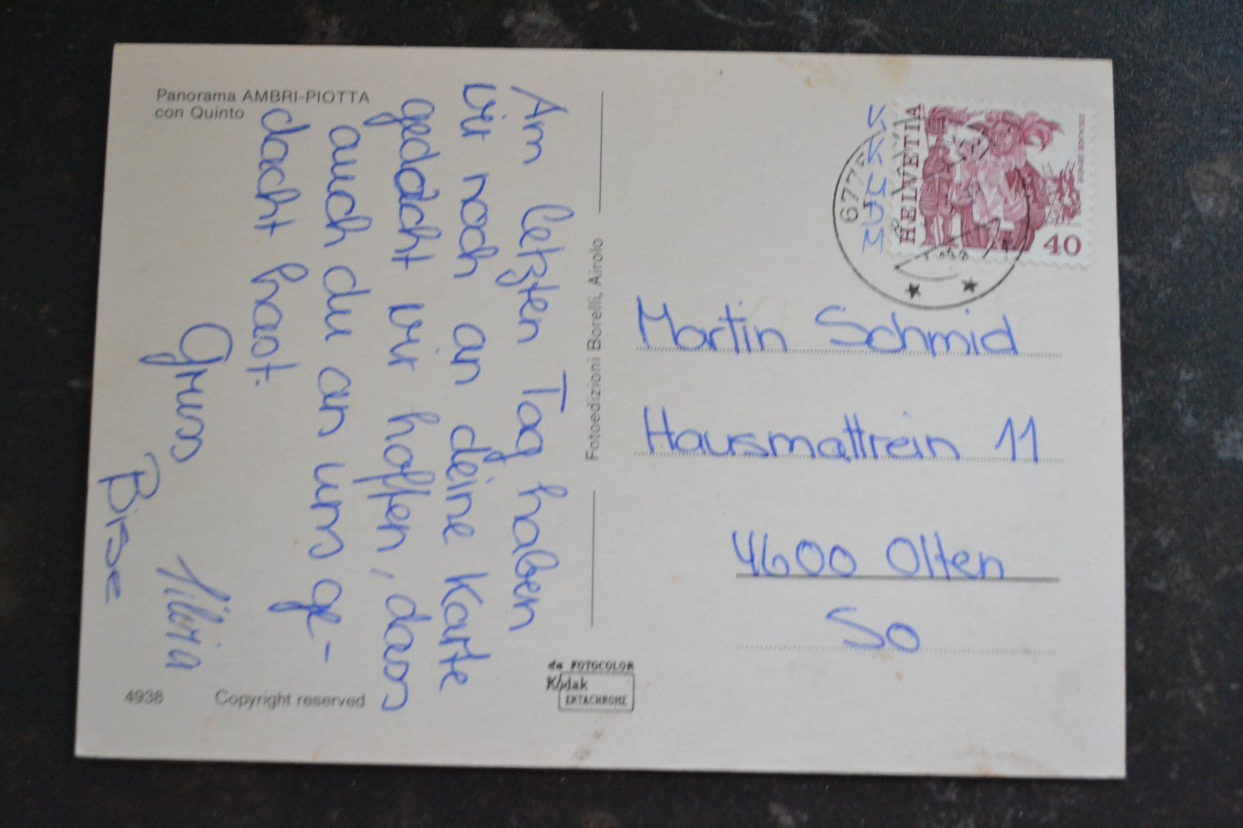 Cartoline postali: AK Ambri-Piotta TI – Usato da Beinwil am See venduto da kajak55 1