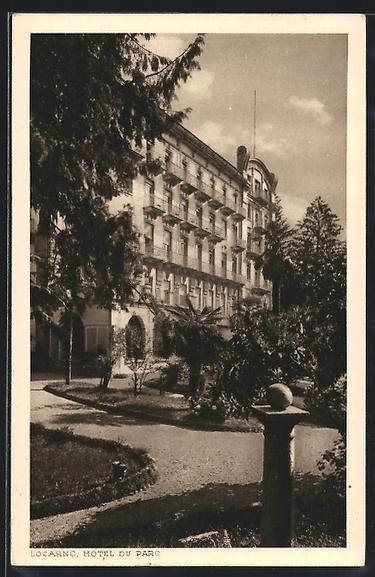 Cartoline postali: AK Locarno, Hotel du parc – Usato da Berlin venduto da bartko-reher