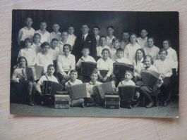 Foto AK Handorgel Klasse Jahr 1934