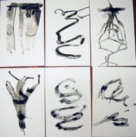 Serie 14 Tusche Zeichnungen