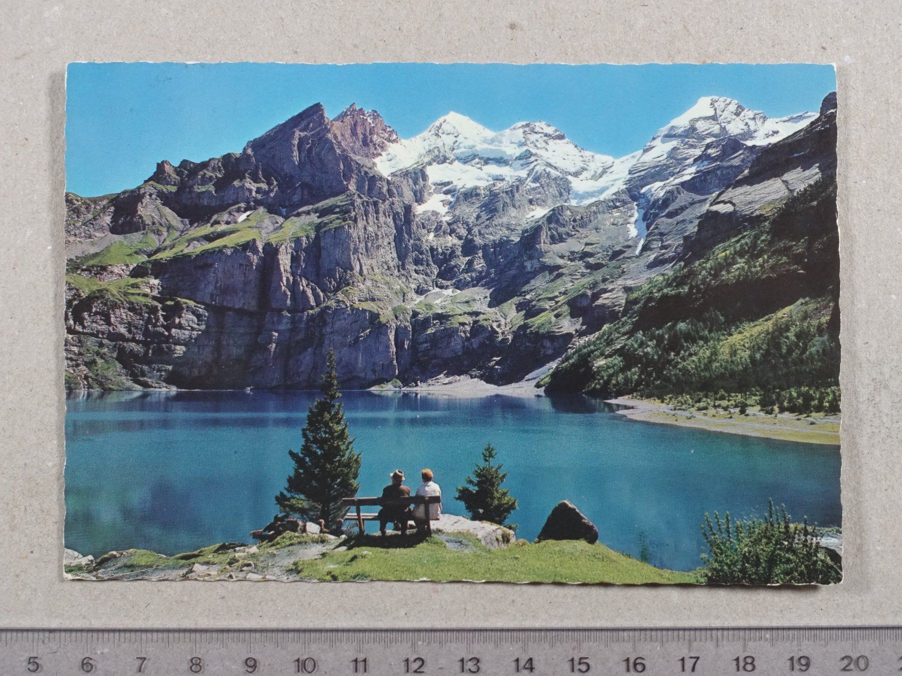 Cartoline postali: Oeschinensee, Kandersteg, 1968 – Usato da Lenzburg venduto da fh1