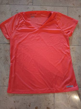 Leuchtendes, orangefarbiges Sportshirt, Damen, Gr.40