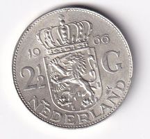 Niederlanden 2 1/2 Gulden 1966