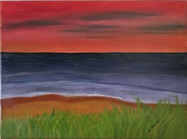 Ölgemälde 30×40 Sanfte Landschaft in warmen Farbtönen