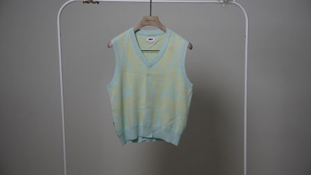 Obey Skater Vest Weste Gilet Damen Grösse M gelb türkis