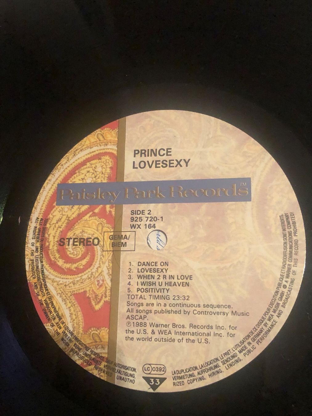 Dischi in vinile: Prince. 1988. Love Sexy – Usato da Faulensee venduto da Mizuno06 5