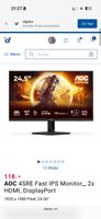 AOC 24,5" Gaming Monito 300Hz - 2x HDMI, DisplayPort
