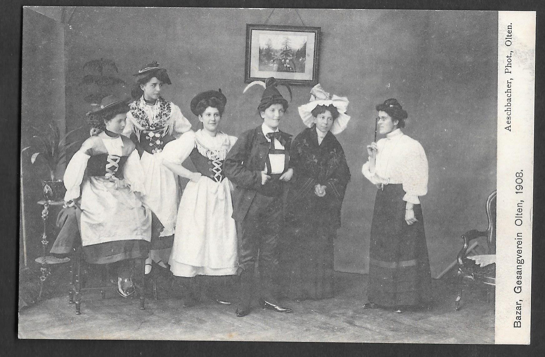 Cartoline postali: Olten Bazar Gesangverein  1908 – Usato da Olten venduto da clotaldi