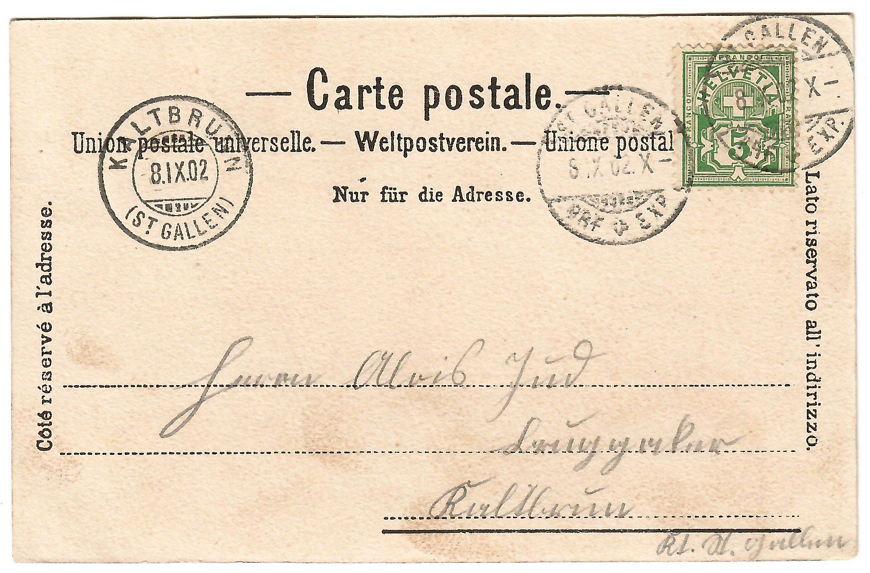 Cartes postales: Ansichtskarte  St. Gallen  -  Bahnhof – D'occasion à Kerns par etma3 1