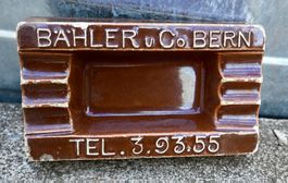 antiker KERAMIK-ASCHENBECHER Bähler & Co Bern OFENARMATUREN