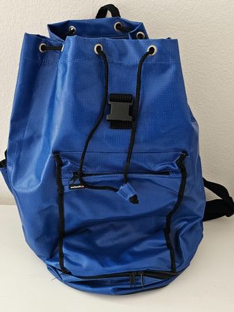 Swissair Reisesack blaue Blache 40 l. Volumen Vintage