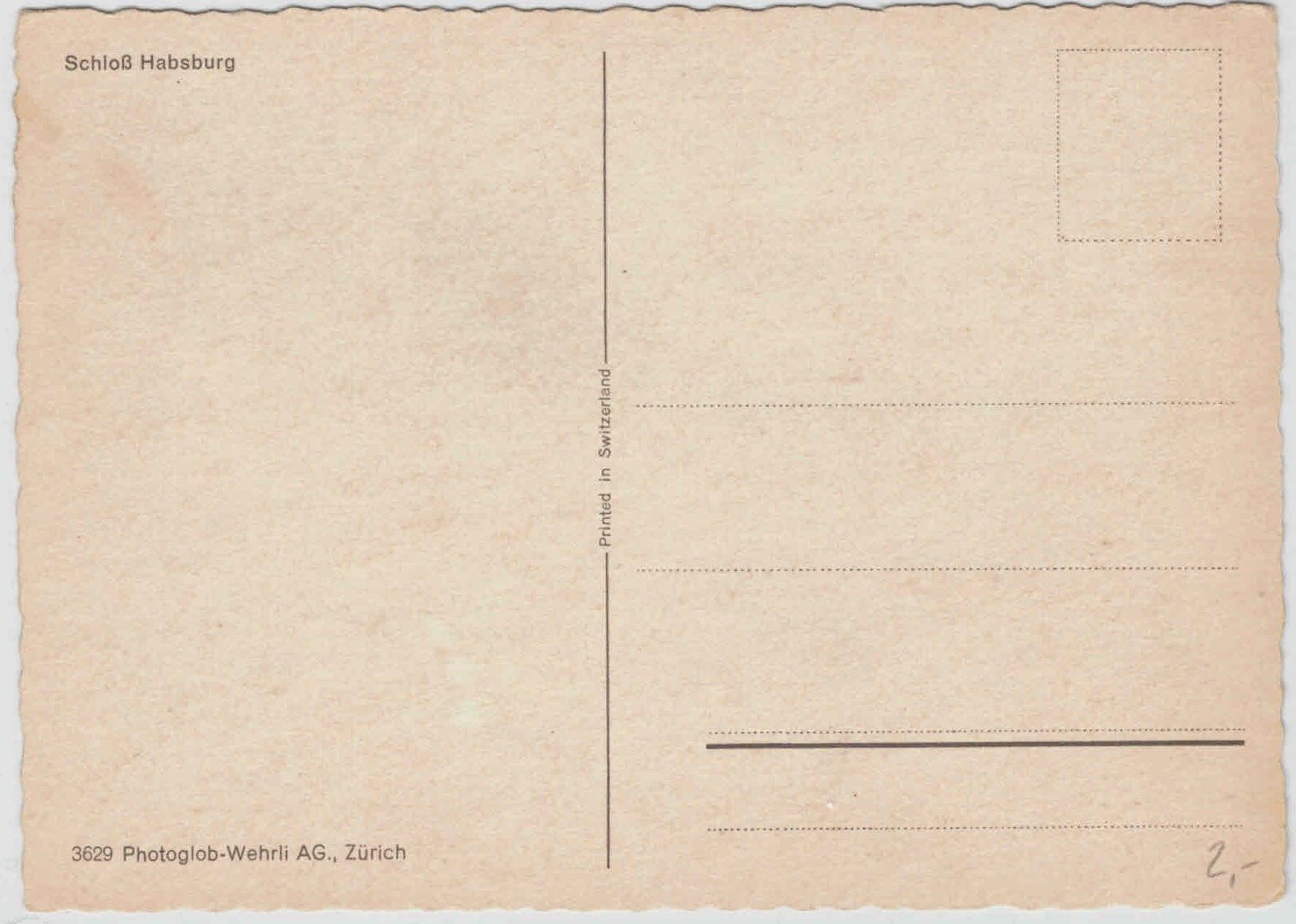 Ansichtskarten: AG 139 Schloss Habsburg GF – Neu (gemäss Beschreibung) aus Fribourg von philafri 1