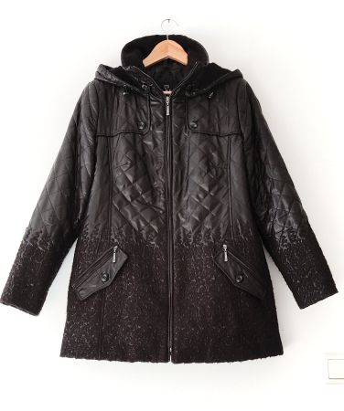 BARBARA LEBEK Parka Mantel Jacke Steppjacke bestickt Gr.40