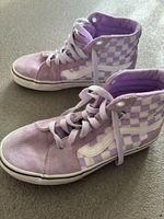 Vans Sk8-Hi montantes à carreaux lilas, pointure 36