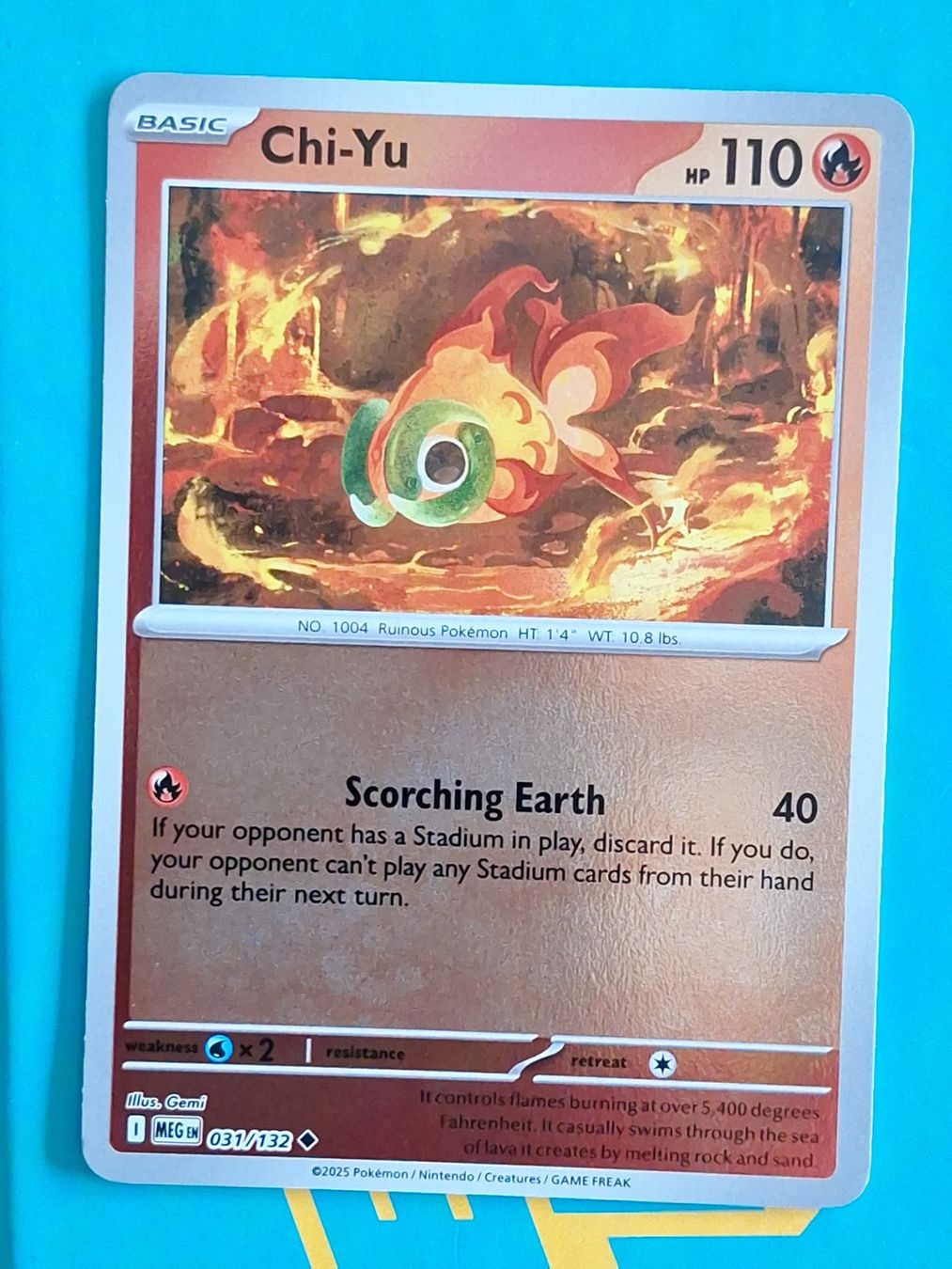 Pokémon Sammelbilder & Trading cards: Chi-Yu - Reverse Holo Pokemon Mega Evolution #1.8 – Gebraucht aus Altstätten SG von GGsGameshop