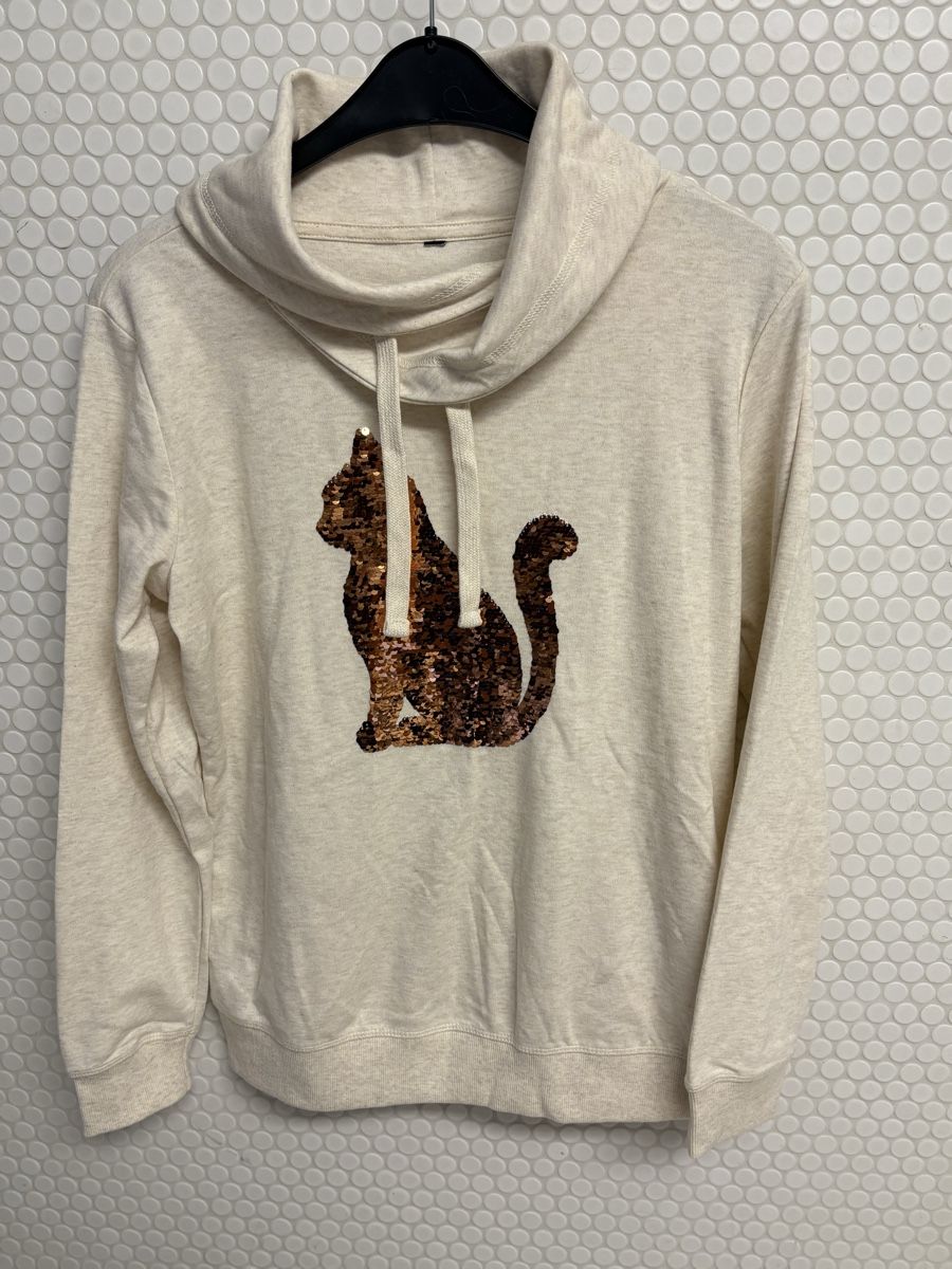 Maglioni & Felpe: Takko Pullover mit Pailletten-Katze, Grösse M/L, Top – Nuovo (secondo la descrizione) da Basel venduto da ann_7w6q