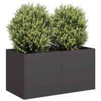 vidaXL Pflanzkübel Schwarz 80x40x40 cm Kaltgewalzter Stahl