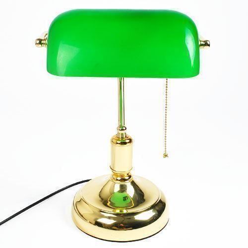 Lampen: Bankerlampe Tischleuchte Messing Glas – Neu (gemäss Beschreibung) aus Thun von thunshop