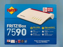 AVM Fritz!Box 7590 Edition AT/CH mit viel Zubehör **TOP**