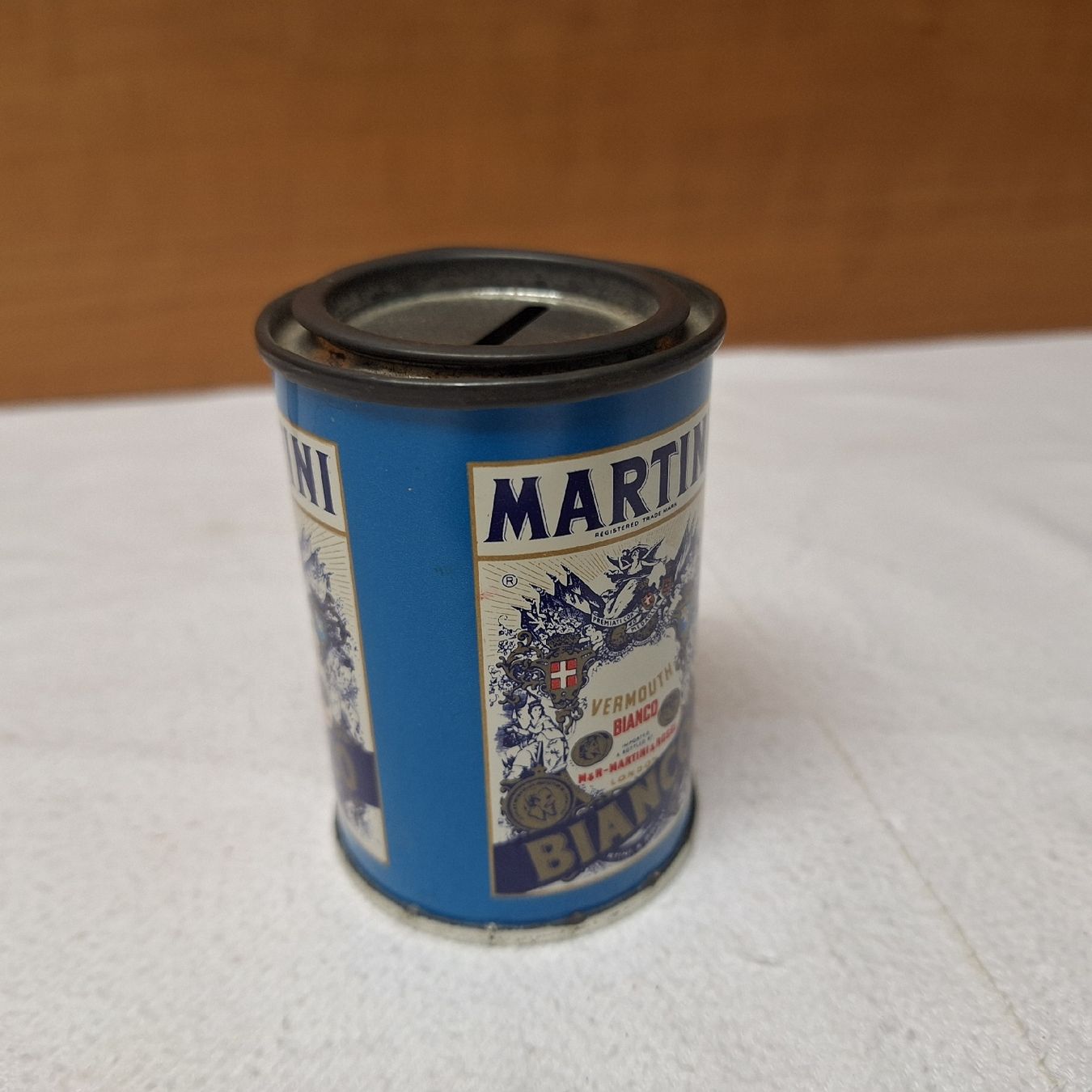 Salvadanai: Vintage Martini Spardose, Büchse Blech – Usato da Winterthur venduto da Goldpipau 2