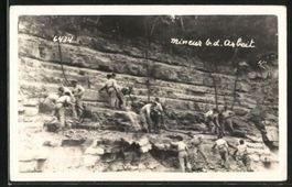 Mineure bei der Arbeit, Photokarte ~1910