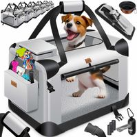 Hundetransportbox faltbar 70x52 hellgrau