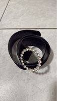 Elegant Black velvet Belt with Rhinestone Buckle