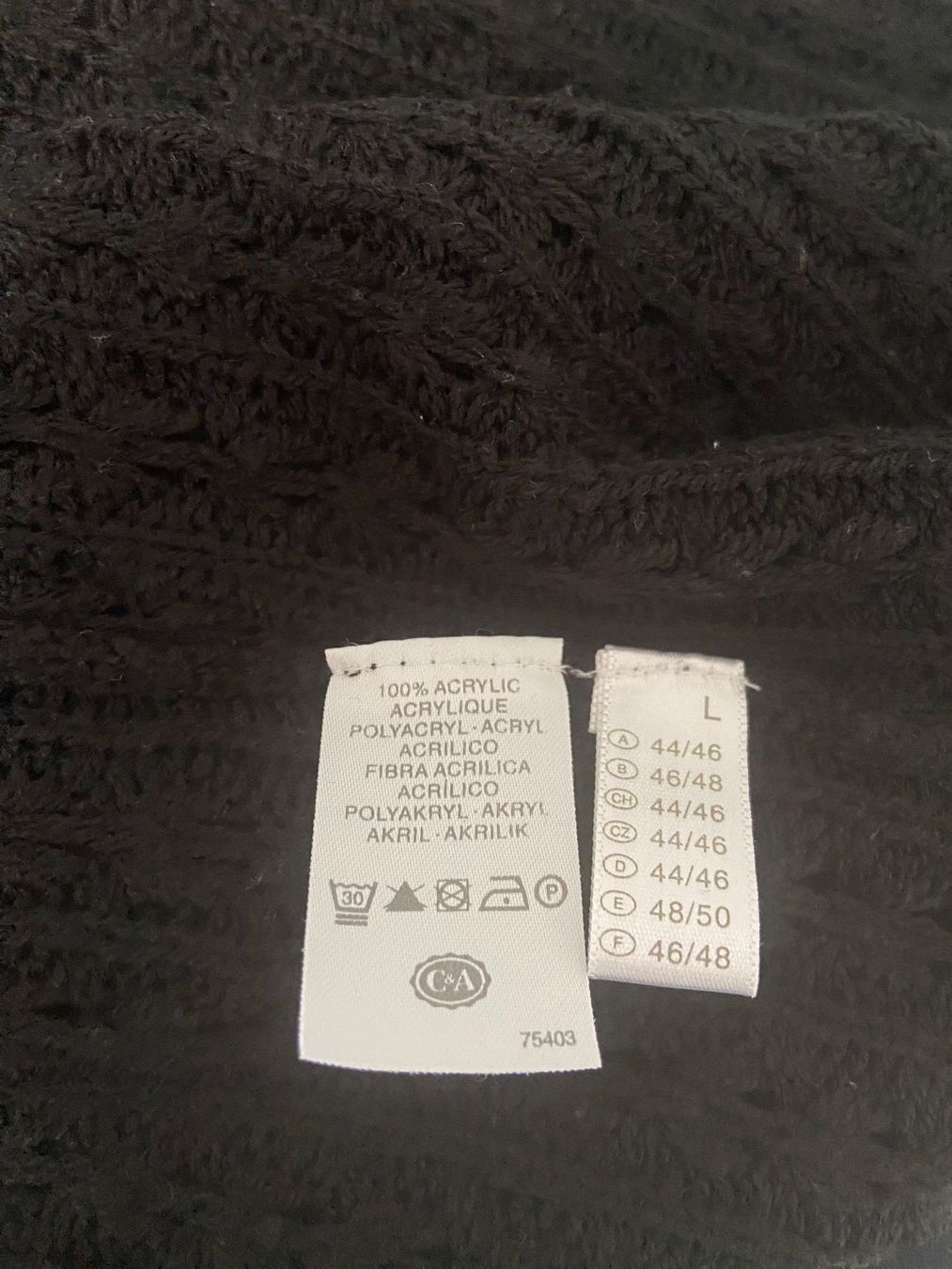 C&A Giacche: Schwarze Strickjacke offen C&A  L neu – Nuovo (secondo la descrizione) da Luzern venduto da waterfront1 4