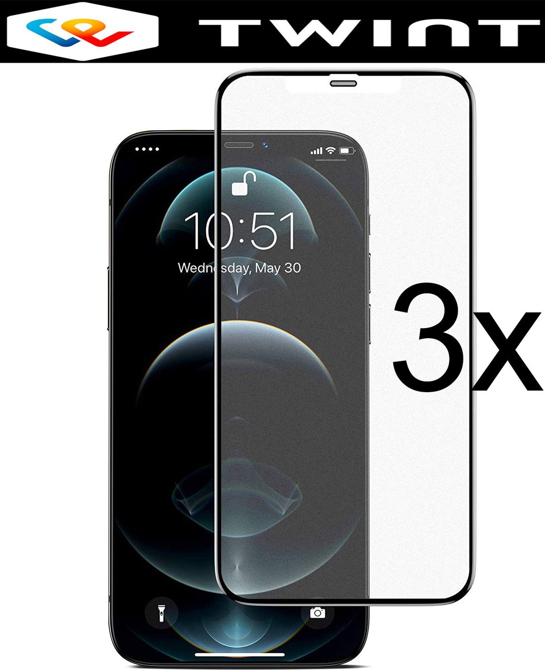 Cover & Protezioni schermo: 3x iPhone 13 Pro Max Panzerglas Schutzglas FULL DISPLAY GLAS – Nuovo e nell'imballaggio originale da Volketswil venduto da coverandmore
