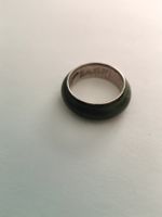 Schicker Silberring mit Jade-Inlay Gr. 58