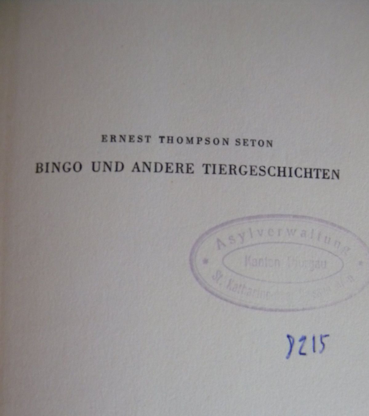 Libri: Bingo Tiergeschichten v. Seton, Jugendbuch Klassiker – Usato da Hauenstein venduto da Danbach 1