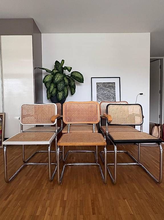 Chaises: 6 Freischwinger-Stühle mit Geflecht – D'occasion à Vaduz par car_xnh5