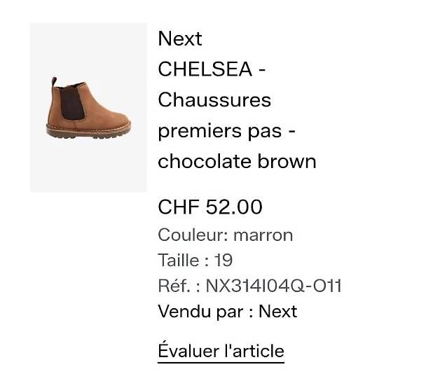 Next Schuhe für Jungen: Bottines NEXT taille19 – Neu und originalverpackt aus Sion von ABE25 1