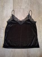 Schwarzes Top mit Spitze Gr. XL