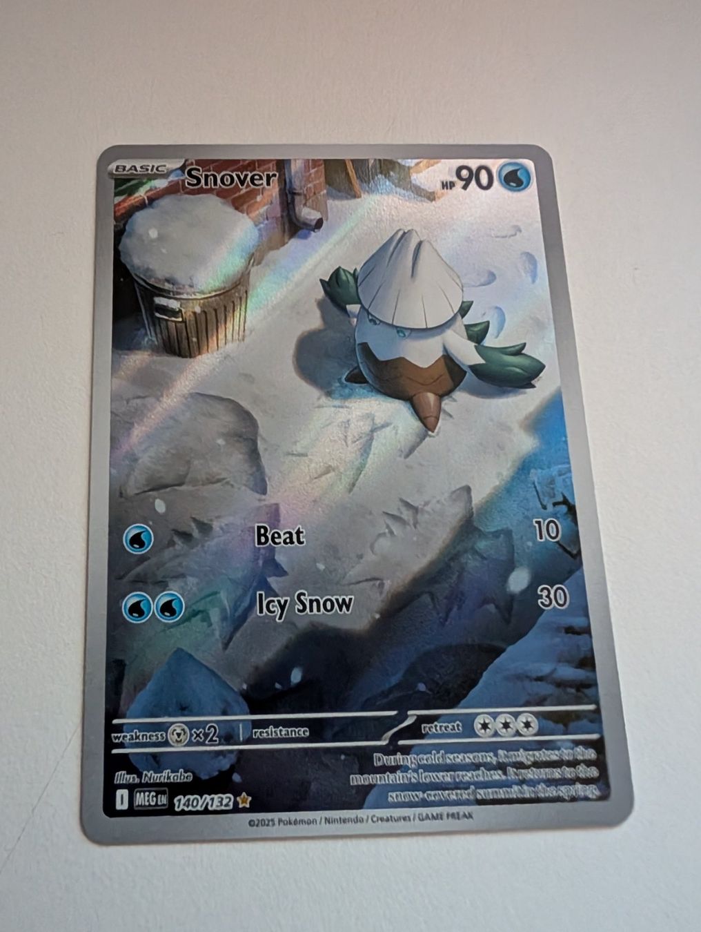Pokémon Carte collezionabili: Snover - Pokemon Mega Evolutions SIR 140/132 EN – Usato da Hünenberg See venduto da SpecialEditionGaming
