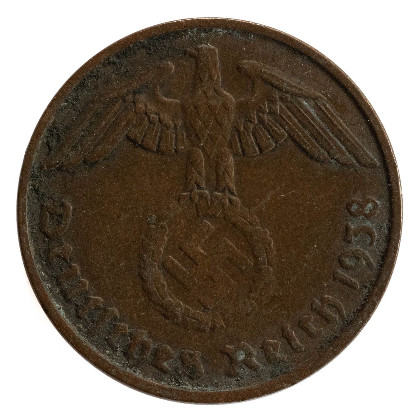 Tutti le monete: Deutschland - 2 Reichspfennig - 1938 - D – Usato da Rotkreuz venduto da num_6343 1