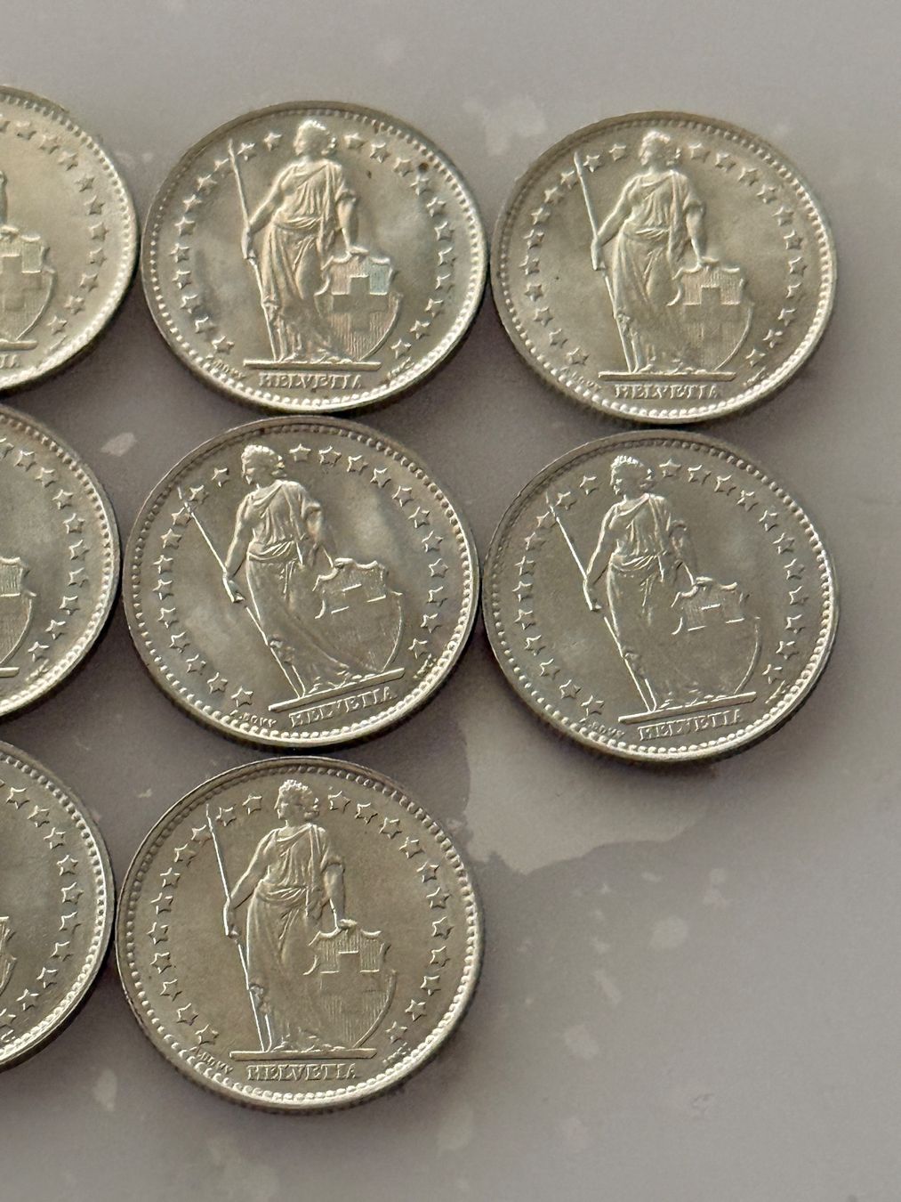 Alle Münzen: 10 x 1 Franken 1966  Silber  Stgl – Neu (gemäss Beschreibung) aus Wallisellen von SWISS_SILVER1 2