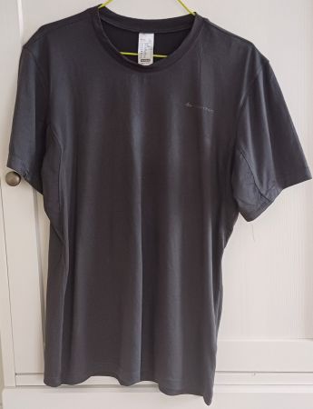 T-shirt Queshua, anti-transpiration, gris, taille S