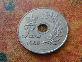 DANEMARK  25  Ore  1969