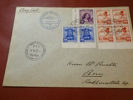 6.V.39., SWISSAIR EUROPAFLUG SÜD, PRO JUVENTUTE 1938