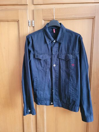 Schwarze Jeansjacke TEDDY'S Gr. S Herren Übergangsjacke