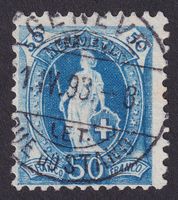 70C, Stehende Helvetia mit Vollstempel GENEVE GE