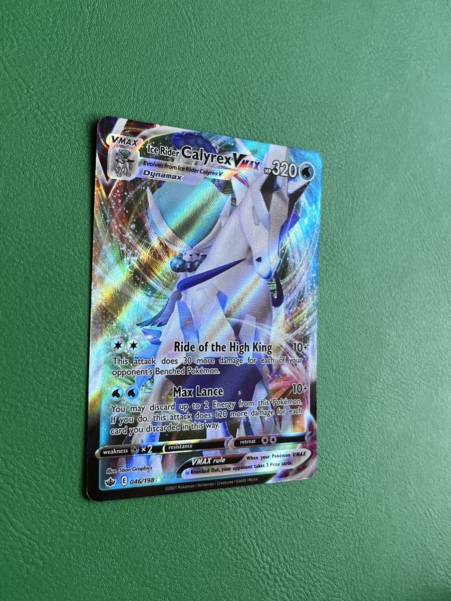 Pokémon Carte collezionabili: Pokemon Calyrex Ice Rider Vmax 046/198 – Nuovo (secondo la descrizione) da Lommiswil venduto da diti_89 1