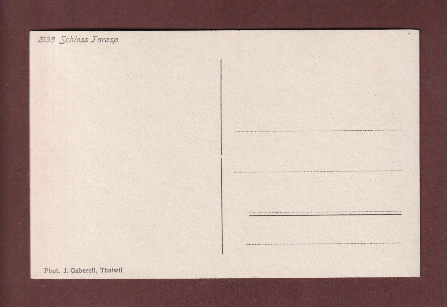 Cartoline postali: Schloss TARASP – Usato da Pully venduto da nicecards-shop 1