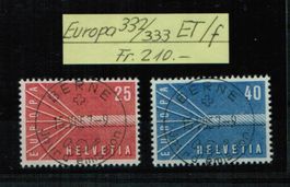 Europamarken 1957 - franz. ET-Vollstempel "BERNE"