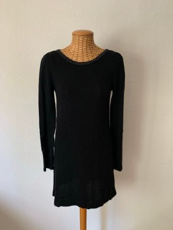 Feinstrick Kleid schwarz - XS