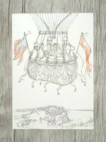 TR76 Carte Postale + Timbre Belgique Theme Ballon 1956