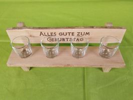 Holzbank "Alles Gute zum Geburtstag" - VIERZACK