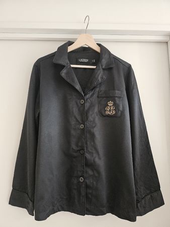 Ralph Lauren Pyjama Top Size M Black♟️Free Shipping🚚